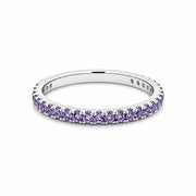 14K White Gold Amethyst Stackable Ring